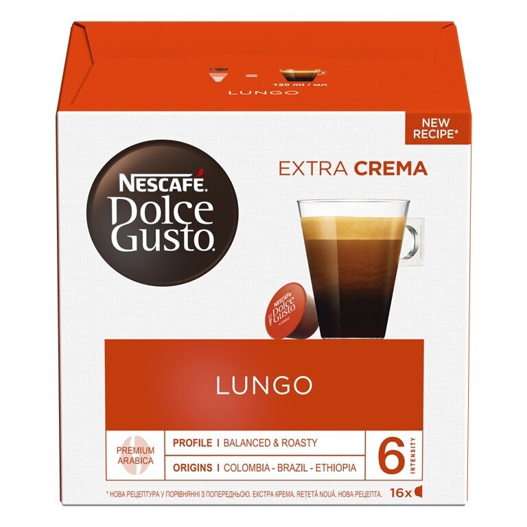 Nescafe Dolce Gusto Lungo kavos kapsulės, 3 x 16 vnt. цена и информация | Kava, kakava | pigu.lt