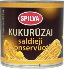 Konservuoti kukurūzai Spilva, 10x340g kaina ir informacija | Konservuotas maistas | pigu.lt