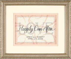 Siuvinėjimo rinkinys Dimensions Happily Ever After - Wedding Record 65045, 18x13 cm kaina ir informacija | Siuvinėjimo priemonės | pigu.lt