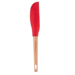 силиконовый шпатель с деревянной ручкой красный цена и информация | Кухонная утварь | pigu.lt