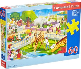 CASTORLAND Puzzle 60el. Zoo Visit - Zwierzęta safarii zoo 5+ цена и информация | Пазлы | pigu.lt