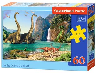 CASTORLAND Puzzle 60el. In the Dinosaurs World - Świat dinozaurów 5+ цена и информация | Пазлы | pigu.lt