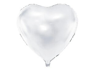 Folinis balionas Širdis, 45cm, baltas kaina ir informacija | Balionai | pigu.lt