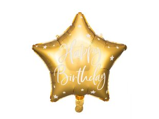 Folinis balionas Žvaigždė, 40 cm, auksinis kaina ir informacija | Balionai | pigu.lt
