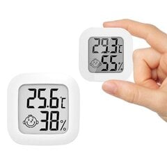 kambario termometras, LCD drėgmės matuoklis kaina ir informacija | Meteorologinės stotelės, termometrai | pigu.lt