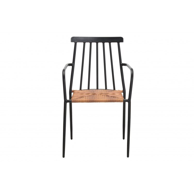 Kėdė "Basel", juoda/ruda kaina ir informacija | Lauko kėdės, foteliai, pufai | pigu.lt