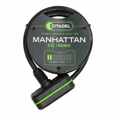 Dviračio užraktas Citadel Manhattan CC 150/8/K, 8x1500 mm kaina ir informacija | Užraktai dviračiams | pigu.lt