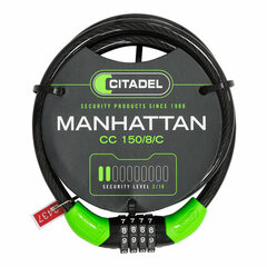 Dviračio užraktas Citadel Manhattan CC 150/8/C, 8x1500 mm kaina ir informacija | Užraktai dviračiams | pigu.lt