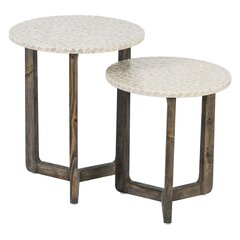 Šoninis staliukas 40x40x45 m, rudas/smėlio spalvos kaina ir informacija | Kavos staliukai | pigu.lt