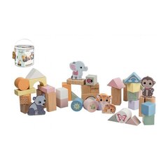 Medinės kaladėlės Joueco, 50 vnt kaina ir informacija | Žaislai kūdikiams | pigu.lt