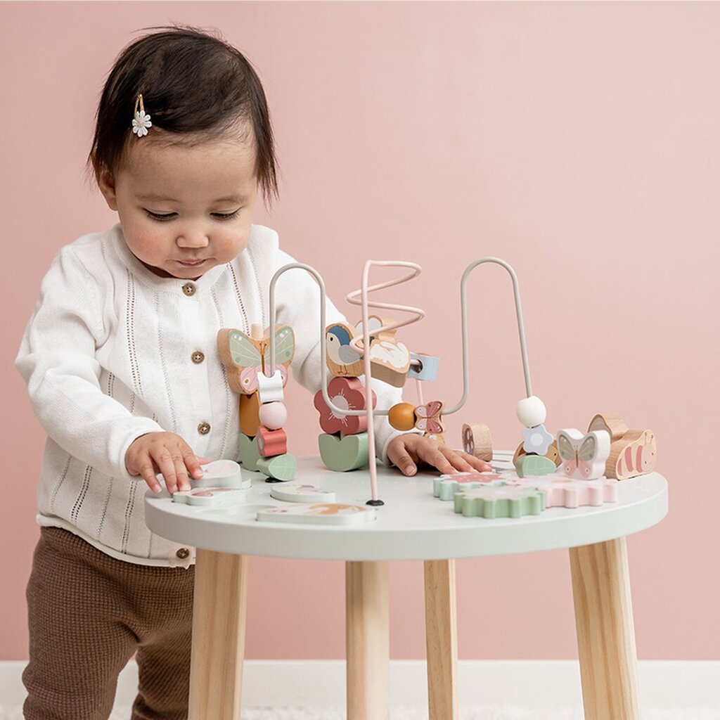 Veiklos stalas Little Dutch gėlės ir drugeliai kaina ir informacija | Žaislai kūdikiams | pigu.lt