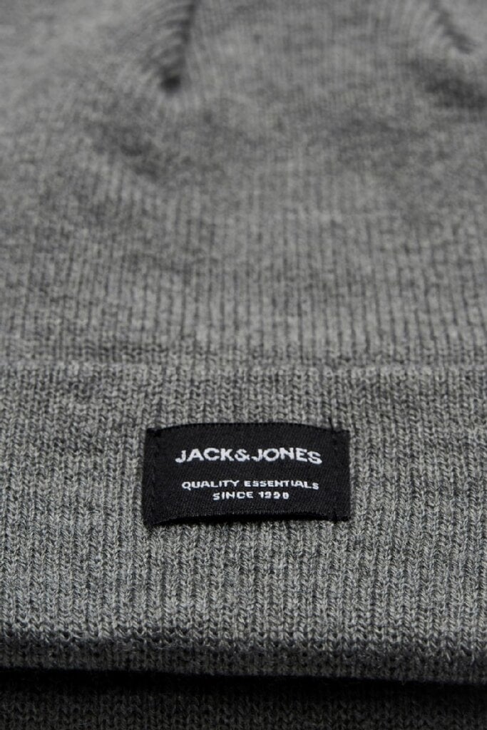 Kepurė vyrams Jack & Jones, pilka kaina ir informacija | Vyriški šalikai, kepurės, pirštinės | pigu.lt