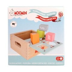 Medinės kaladėlės su dežute Moomin Wooden Sorting Box kaina ir informacija | Žaislai kūdikiams | pigu.lt