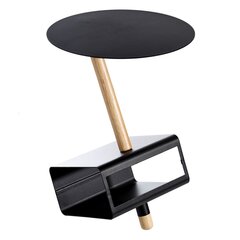 Šoninis staliukas 36x36 x48,6cm, juodas kaina ir informacija | Kavos staliukai | pigu.lt