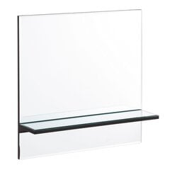 Sieninis veidrodis 45x11x45cm, sidabrinis kaina ir informacija | Veidrodžiai | pigu.lt