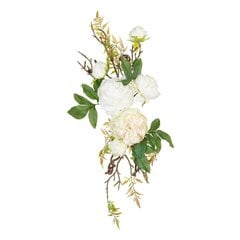 Декоративные цветы 65 x 30 x 18 cm Белый Пеон цена и информация | Искусственные цветы | pigu.lt