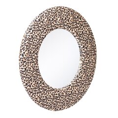 Настенное зеркало 48 x 2 x 48 cm Синтетическая ткань Леопардовый DMF цена и информация | Зеркала | pigu.lt