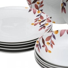 Посуда 18 Предметы Листья Фарфор 1 cm цена и информация | Посуда, тарелки, обеденные сервизы | pigu.lt