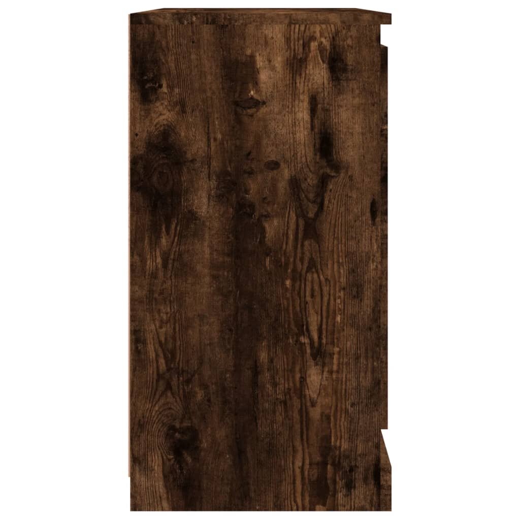 vidaXL Šoninė spintelė, dūminio ąžuolo, 70x35,5x67,5cm, mediena kaina ir informacija | Svetainės spintelės | pigu.lt