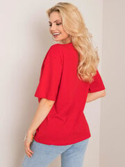 Marškinėliai moterims Rue Paris, raudoni kaina ir informacija | Marškinėliai moterims | pigu.lt