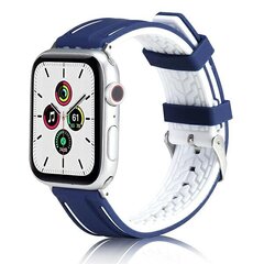 Beline pasek Apple Watch Solid Silicone 38|40|41mm granatowo-biały  navy|white цена и информация | Аксессуары для смарт-часов и браслетов | pigu.lt