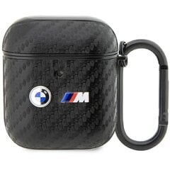 BMW BMA2WMPUCA2 AirPods 1|2 cover czarny|black Carbon Double Metal Logo цена и информация | Аксессуары для наушников | pigu.lt