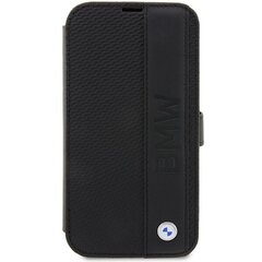 Etui BMW BMBKP14L22RDPK iPhone 14 Pro 6,1" czarny|black bookcase Leather Textured&Stripe цена и информация | Чехлы для телефонов | pigu.lt