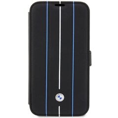 Etui BMW BMBKP14L22RVSK iPhone 14 Pro 6,1" czarny|black bookcase Leather Stamp Blue Lines цена и информация | Чехлы для телефонов | pigu.lt