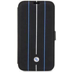 Etui BMW BMBKP14X22RVSK iPhone 14 Pro Max 6,7" czarny|black bookcase Leather Stamp Blue Lines цена и информация | Чехлы для телефонов | pigu.lt
