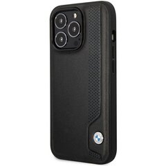 Etui BMW BMHCP14L22RBDK iPhone 14 Pro 6,1" czarny|black hardcase Leather Blue Dots цена и информация | Чехлы для телефонов | pigu.lt