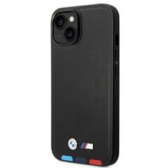 Etui BMW BMHCP14M22PTDK iPhone 14 Plus 6,7" czarny|black Leather Stamp Tricolor цена и информация | Чехлы для телефонов | pigu.lt