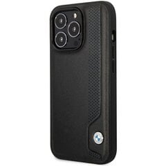 Etui BMW BMHCP14X22RBDK iPhone 14 Pro Max 6,7" czarny|black hardcase Leather Blue Dots цена и информация | Чехлы для телефонов | pigu.lt