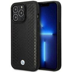 Etui BMW BMHMP14L22RFGK iPhone 14 Pro 6,1" czarny|black Leather Diamond Pattern MagSafe цена и информация | Чехлы для телефонов | pigu.lt