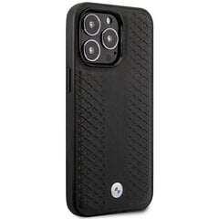 Etui BMW BMHMP14L22RFGK iPhone 14 Pro 6,1" czarny|black Leather Diamond Pattern MagSafe цена и информация | Чехлы для телефонов | pigu.lt