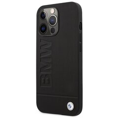 Etui BMW BMHMP14LSLLBK iPhone 14 Pro 6,1" czarny|black hardcase Signature Logo Imprint Magsafe цена и информация | Чехлы для телефонов | pigu.lt