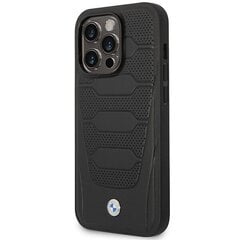 Etui BMW BMHMP14X22RPSK iPhone 14 Pro Max 6,7" czarny|black Leather Seats Pattern MagSafe цена и информация | Чехлы для телефонов | pigu.lt