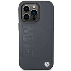 Etui BMW BMHMP14XSLLNA iPhone 14 Pro Max 6,7" granatowy|navy hardcase Leather Hot Stamp MagSafe цена и информация | Чехлы для телефонов | pigu.lt