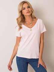 Marškinėliai moterims Basic Feel Good, rožiniai kaina ir informacija | Marškinėliai moterims | pigu.lt