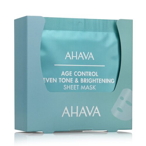 Šviesinanti lakštinė veido kaukė Ahava Age Control Even Tone & Brightening Sheet Mask, 1 vnt. kaina ir informacija | Veido kaukės, paakių kaukės | pigu.lt