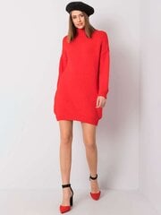 красное свободное вязаное платье цена и информация | Женские кофты | pigu.lt