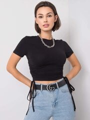 Marškinėliai moterims Basic Feel Good, juodi цена и информация | Женские футболки | pigu.lt