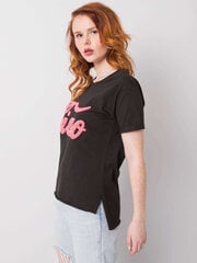 Marškinėliai moterims Factory Price, juodi цена и информация | Женские футболки | pigu.lt