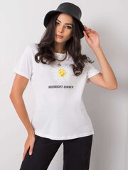 Marškinėliai moterims Factory Price, balti цена и информация | Женские футболки | pigu.lt