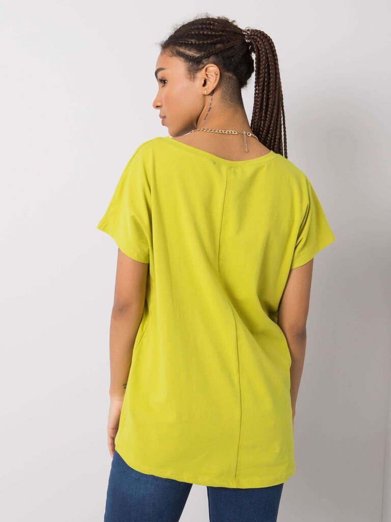 Marškinėliai moterims Basic Feel Good, žali цена и информация | Marškinėliai moterims | pigu.lt