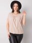 Marškinėliai moterims Basic Feel Good, smėlio spalvos kaina ir informacija | Marškinėliai moterims | pigu.lt