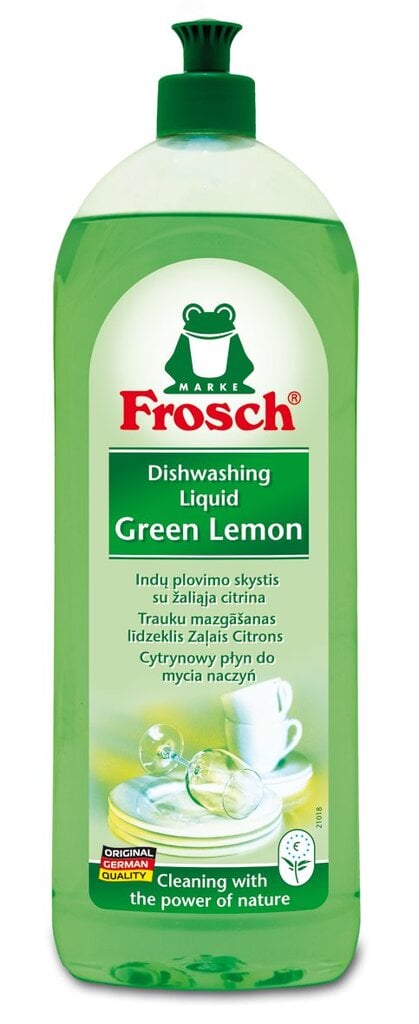 Frosch citrinos kvapo indų plovimo priemonė 1000 ml kaina ir informacija | Indų plovimo priemonės | pigu.lt
