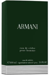 Туалетная вода Giorgio Armani Eau de Cedre EDT для мужчин 100 мл цена и информация | Мужские духи | pigu.lt