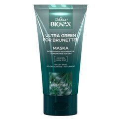 Biovax Glamour Ultra Green для брюнеток - Маска для волос, 150 мл цена и информация | Средства для укрепления волос | pigu.lt