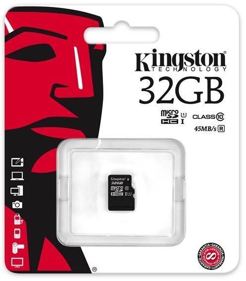 Kingston microSDHC (G2) 32 GB, 10 klasės цена и информация | Atminties kortelės telefonams | pigu.lt