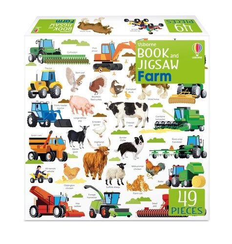 Usborne Book and Jigsaw Farm kaina ir informacija | Knygos mažiesiems | pigu.lt